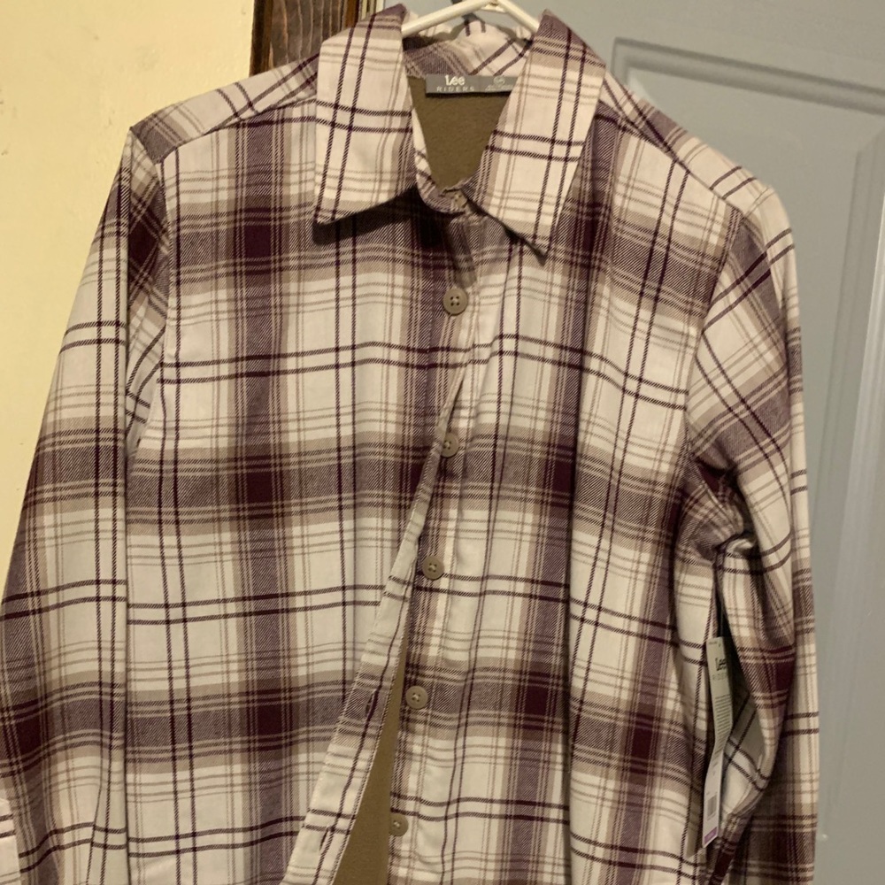 Lined plaid shirt
